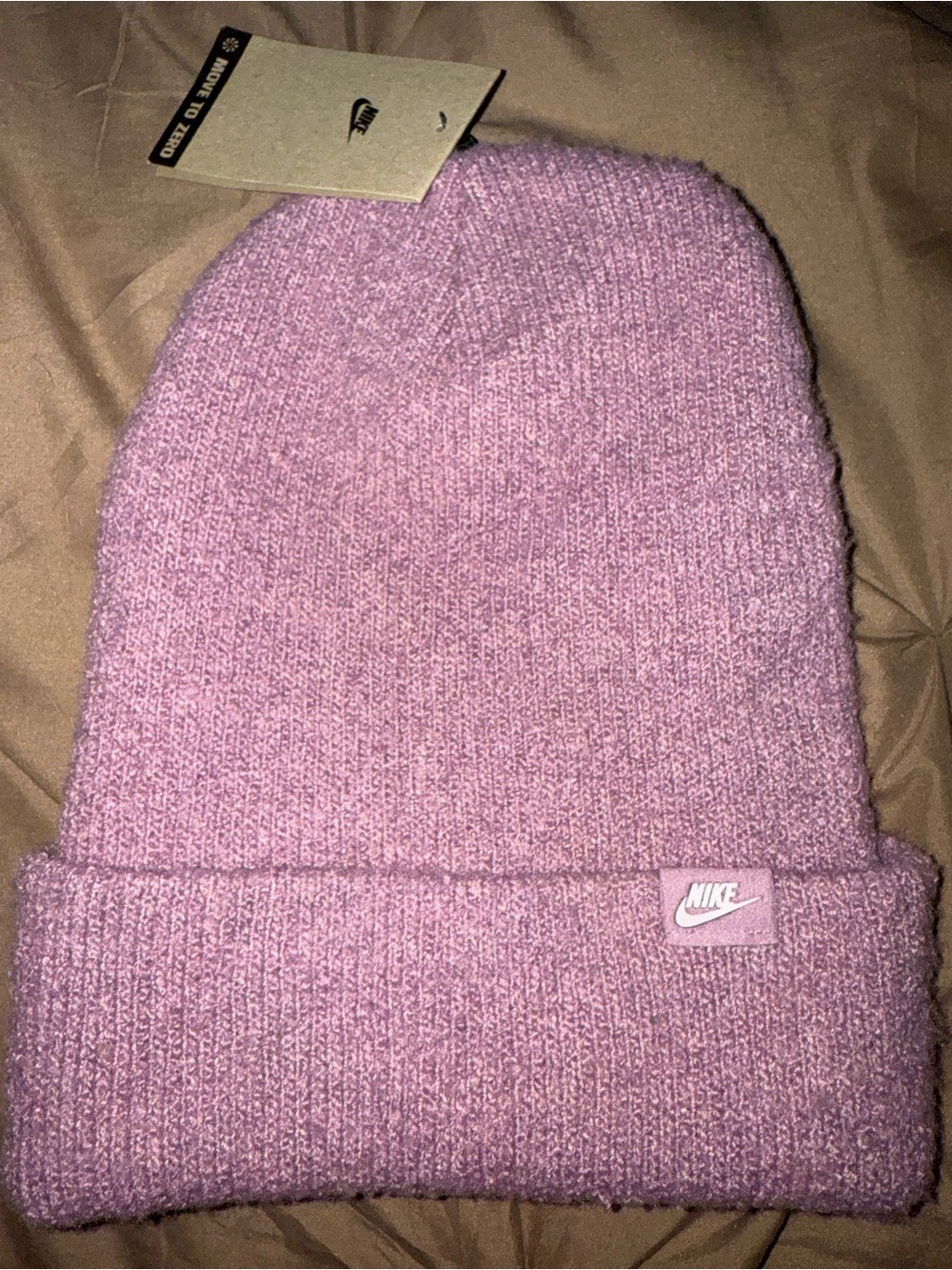 Nike Dusty Pink Knit Cuffed Beanie